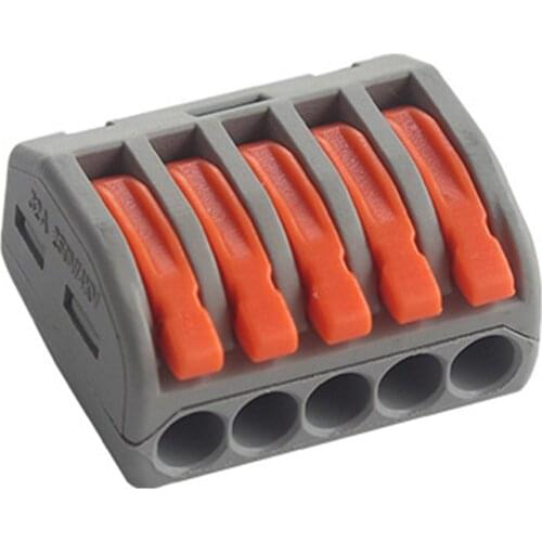 60pcs/set Terminal Block Spring Lever Nut Terminal Blocks Reusable Electric Cable Connector Wire Home Tools of Insulating Solder