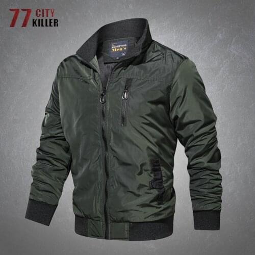 Military Jacket Men Casual Vintage Autumn Warm Thick Cotton Coats Male Pilot Combat Bomber Tactical Stand Collar Mens Jackets