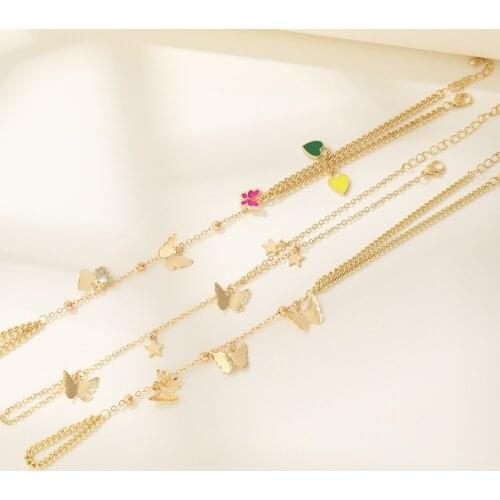 VG6YM 2021 Hot Sale New Bohemian Elegance Colorful Heart Bracelets Butterfly Bracelet For Female Gifts Jewelry Wholesale