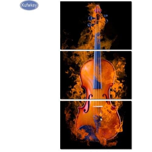 Bead embroidery diamond 3 Piece Abstract Guitar diamond painting full diamond mosaic picture of rhinestones cross-stitch kit