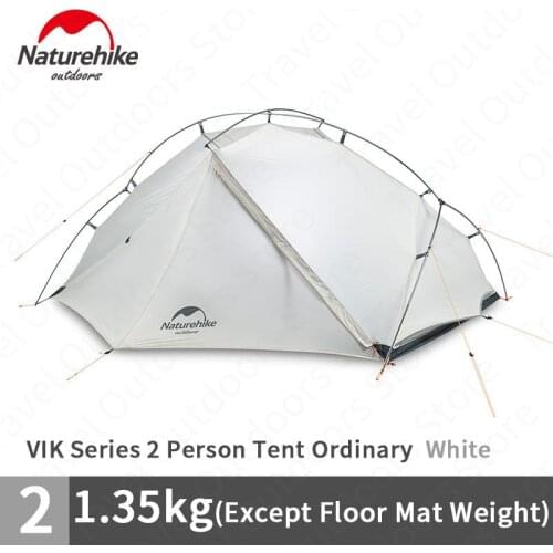 Naturehike NEW VIK 2 Persons 15D Camping Tent 1350g Ultralight Outdoor Rainproof Snow-proof Hiking Travel Tent Give Free Mats