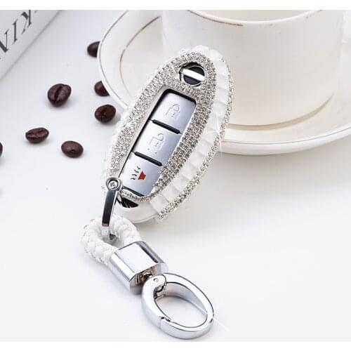 New Diamond Car Smart Key Cover Case For Nissan Qashqai J10 J11 X-Trail t31 t32 kicks Tiida Pathfinder Murano Note Juke Infiniti