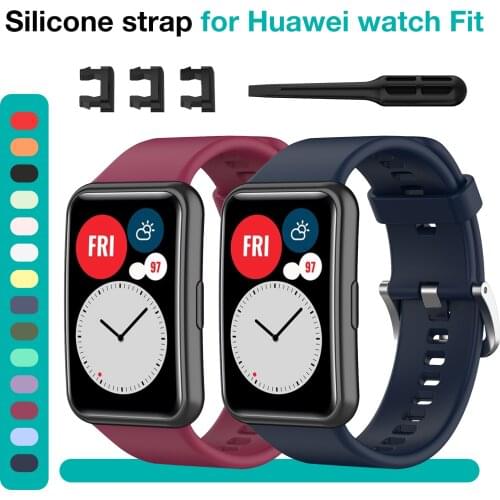 Wrist Strap For Huawei Watch Fit Accessories Replacement Smart Watch Silicone Watch Wristband For Huawei Fit Bracelet Strap