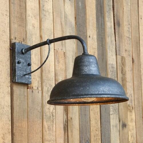 Retro Metal Wall Lamp For Street Store Decoration Loft Style Metal Outdoor LED Wall Light Outdoor Fixtures Light E27 Old Lamp