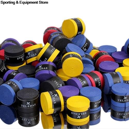 5PCS Tennis Racket Grips Anti Slip Sweat Absorbed Wraps Tape Badminton Squash Racket Grab Handle Cover Bandage Strap Fishing Rod