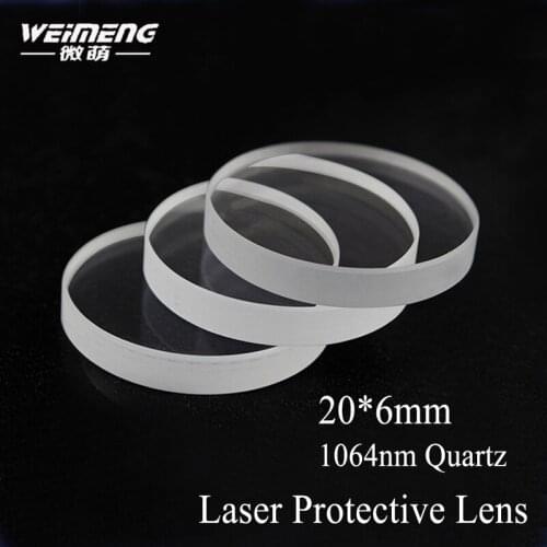 Weimeng laser protective windows 20*6mm 1064nm T:99.9% clear JGS1 quartz material for laser cutting machine