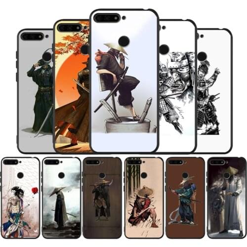 Japan The Samurai Ninja black Silicone Phone Case For honor 30 20 Pro 8 8X 9 10 20 Lite Mate 10 20 30 Lite Pro cove
