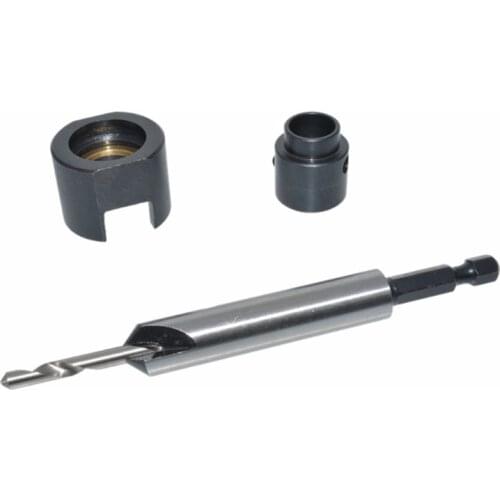 Woodworking Countersink Drill Bits Depth Stop Adjustable Collar Hex Shank Wrench B2QB