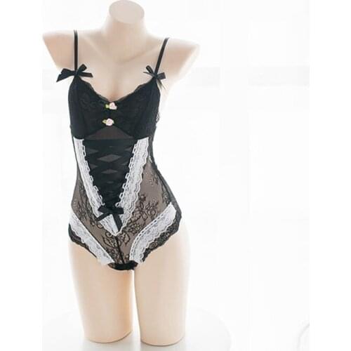 2019 New Arrival Gothic Girls Hollow out Bodysuit Women Sexy Punk Skinny Black Rompers Jumpsuits Female