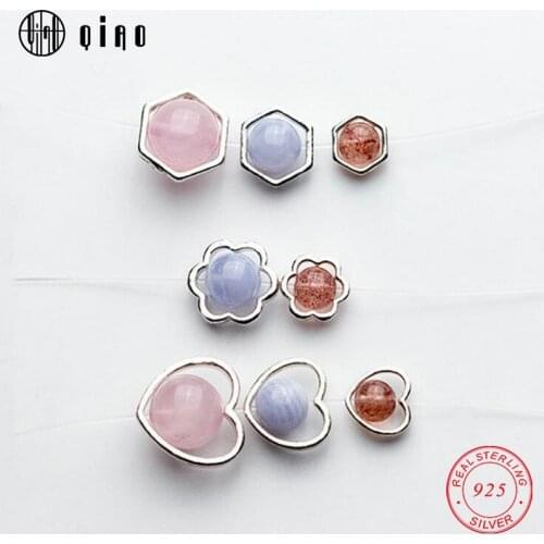 1 PCS 925 sterling silver beads silver 925 jewelry Findings hearts hexagon flowers shape beads caps for silver bracelet&necklace