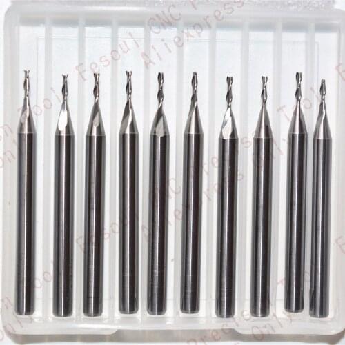 3.175mm*1.0mm*4mm,10pcs,Free shipping 2 Flutes End Mill,CNC milling Cutter,Solid carbide woodworking tool,PVC,MDF,Acrylic,wood