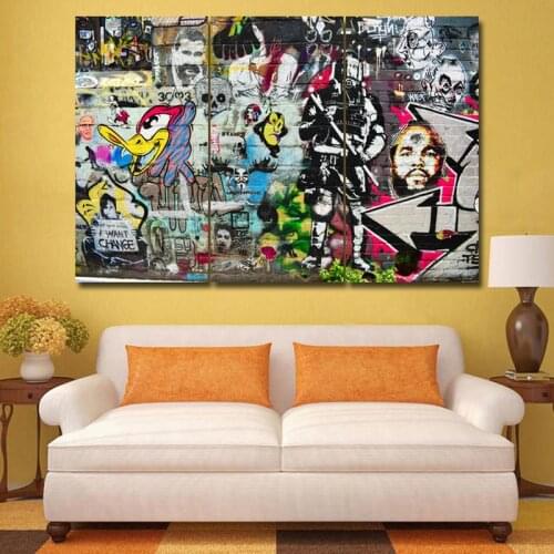 3PCS decorative painting squid oil painting poster and printed Wall art canvas for living room decoration canvas painting