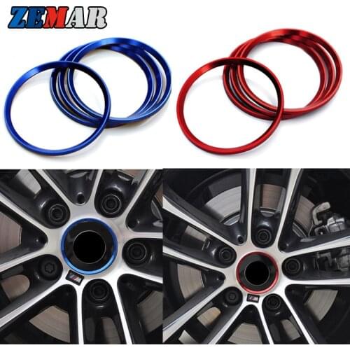 Aluminum Alloy Car Wheel Hub Decorative Circle Stickers For BMW X5 E70 F15 X3 F25 E83 X6 E71 F30 F31 F10 F20 E90 E92 E93 F11 E87