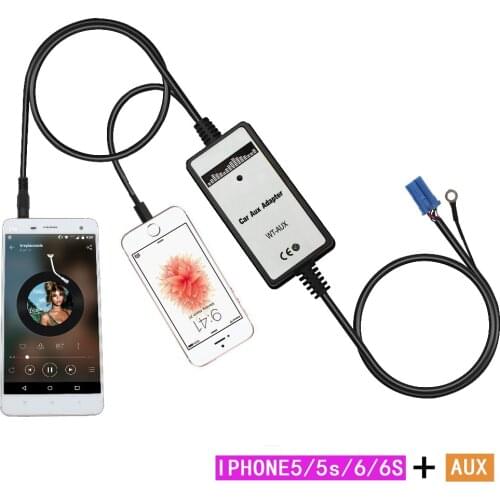 Moonet Car AUX Adapter iPhone Lightning AUX Input CD Changer For VW Skoda Seat Golf Jetta Passat Octavia 8pin QX193
