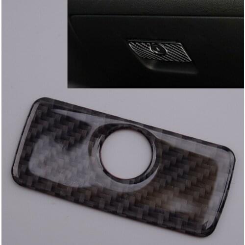 Black Carbon Fiber Co-pilot Storage Box Handle Cover Sticker Fit for Chevrolet Camaro 2010 2011 2012 2013 2014 2015