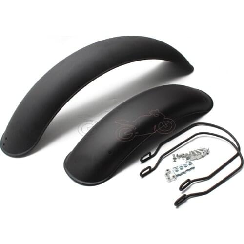 Black Metal Motorcycle Retro Metal Rear + Front Fender Mudguard Protector Cover for Vintage Harley BOB Bobber