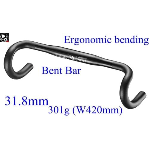 FOURIERS Aluminum Alloy Road Bicycle Handlebar Ergonomic bending Road Handlebar/Bent Bar 31.8mm x 360 380 400 420mm Bike Parts
