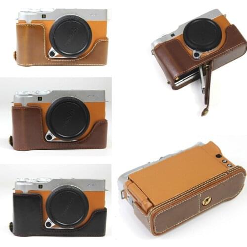 Leather Camera Half Case Cover for Fujifilm xa7 XA5 XA10 xa20Bottom Bag
