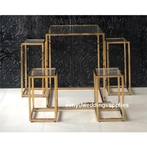 5pcs /set)wedding square pillar plinth tables for wedding decorations senyu2127