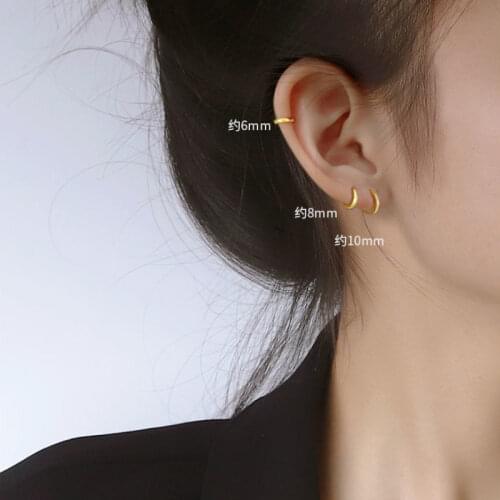 2021 Hot Selling Huggie Hoop Earrings and Cartilage Ear Piercings At Musemond Silver Gold Color Rose Gold Small Hoops Earring