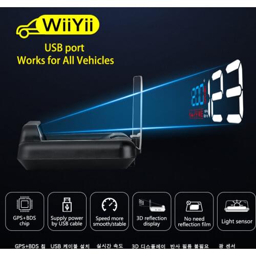 Mirror T900 HUD obd2 Car Head up display Speed Projector Overspeed RPM Voltage Security Alarm Computer RPM Voltage
