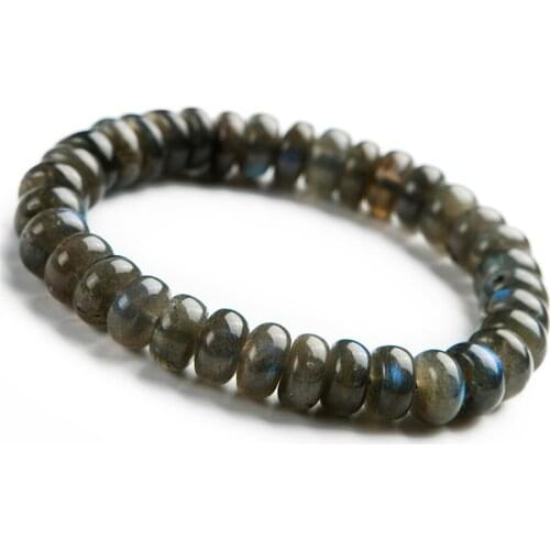 2018 Newly Genuine Natural Ice Labradorite Rainbow Blue Light Crystal Beads Bracelet Jewelry Stretch Charm Bracelets 10mm