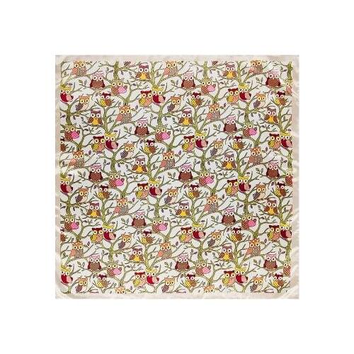 Owl Printing 2018 New Fashion Women Scarf Luxury Brand Hijab Silk Satin Shawl Scarfs Foulard Square Head Scarves Wraps Wholesale