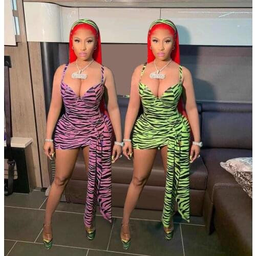 2021 Summer New Style Womens Fashion Sexy Solid Color Sleeveless Printed Milk Silk One-Piece Dress