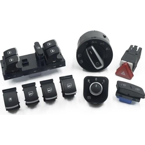 Window Headlight Mirror Fuel Lock Control Hazard Warning Lamp Switch For VW Jetta Golf MK5 5ND 959 565B 1K0 953 509A 1K0 962 125