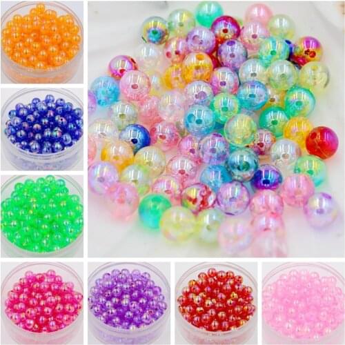 Pick 6,8,10,12 Round Multi Imitation Pearls Beads AB Colors Beads Crafts Decoration For DIY Bracelets Necklaces Jewelry Making