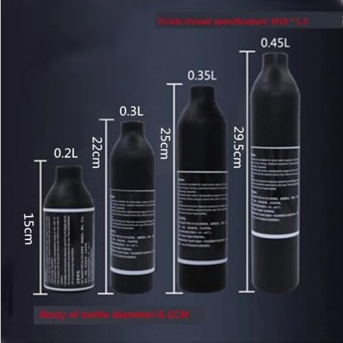 Refund PCP Paintball Airforce HPA Cylinder Air Bottle 0.2L/0.3L/0.35L/0.45L