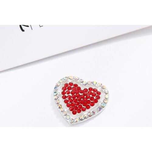 Rhinestone Buttons Free shipping diamond 24mm heart for DIY Wedding invitation decoration accessories 50PCS/LOT(BTN-5427)