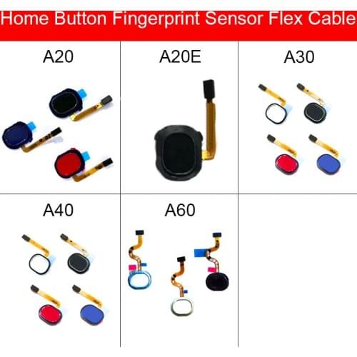 Home Fingerprint Button Flex Cable For Samsung Galaxy A20 A20E A30 A40 A60 Return Button Recognition Sensor Flex Ribbon Repair