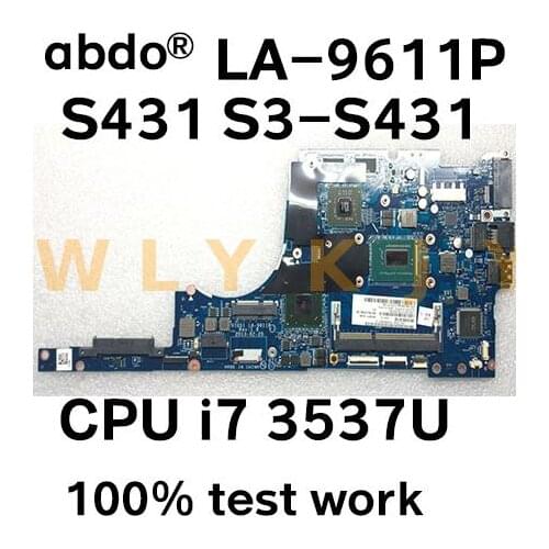 VIUS1 LA-9611P is suitable for Lenovo Thinkpad S431 S3-S431 notebook motherboard 04Y1356 CPU i7 3537U GPU HD 8670M 100% test wor
