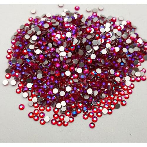 SS3-SS20 Crystal AB Color Non Hot Fix Rhinestones Flatback Glass Strass стразы для рукоделия Decorations decoracion