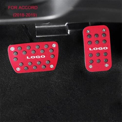 Car Styling Accelerator Gas Pedal Brake Pedal Non Slip Pedal Pads Cover AT For Honda Accord 10th 2018 Accessories