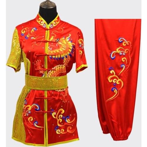 Wushu Clothing Martial Arts Uniform Dragon Embroidery Wing Chun Chinese Kungfu Uniform Wushu Staff Shaolin Kung Fu Uniform 11042