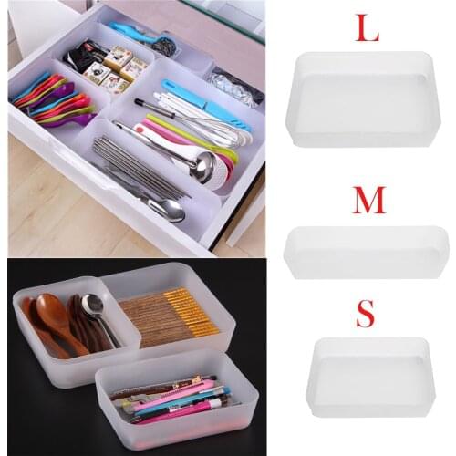IN STOCK Adjustable Sundry Sorting storage Box Drawer Kitchen Cutlery Divider Case Makeup Storage Box Home Organizer