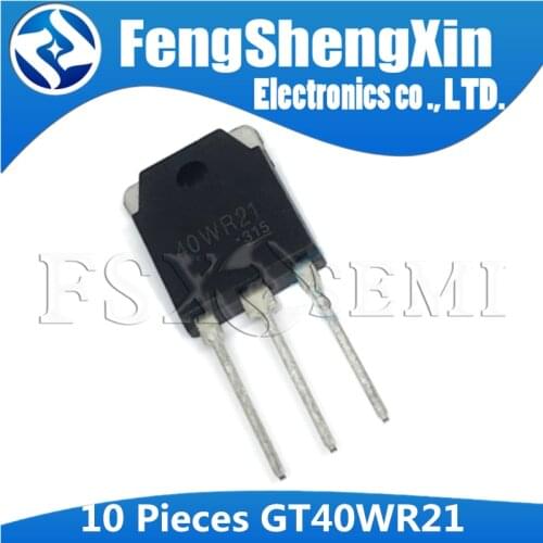 10pcs GT40WR21 TO-3P 40WR21 TO3P IGBT 1800V 40A Discrete IGBTs Silicon N-Channel IGBT