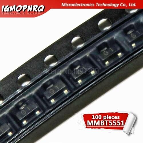 100pcs 2N5551 MMBT5551 G1 SOT23-3 Bipolar Transistors - BJT PNP Transistor General Purpose new original
