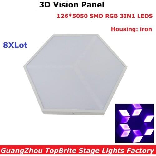 8XLot Factory Price 126Pcs SMD 5050 RGB 3IN1 LEDs Stage Effect Light High Quality 35W 3D Vision Panels For Dj Disco Nightclubs