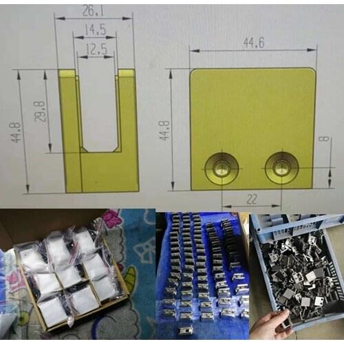 Freeshipping B203F Stainless Steel AISI 304 Grade Square Glass Clamp For Flat Surface Pipe