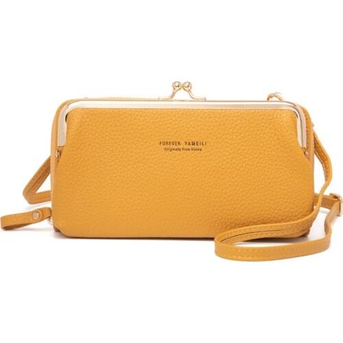 Women PU Leather Small Messenger Shoulder Bag Fashion Korean Large Capacity Crossbody Bag Pink Ladies Mobile Phone Purse