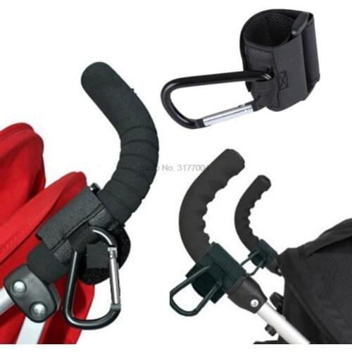 DHL 200pcs Baby Stroller Bag Holder Hook Clasp Clip Metal Carabiner Load-bearing Buckle for Hanging Diaper Bag Backpack Hanger