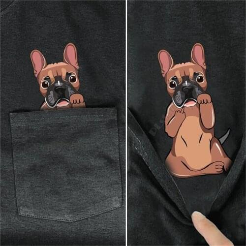 PLstar Cosmos T Shirt summer pocket BULLDOG printed t-shirt men for women shirts tops funny cotton black tees