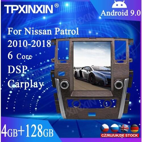 128GB+4G Android 9.0 For NISSAN PATROL 2010-2019 Tesla Style Car GPS Navigation Stereo HeadUnit Multimedia Player Auto Radio