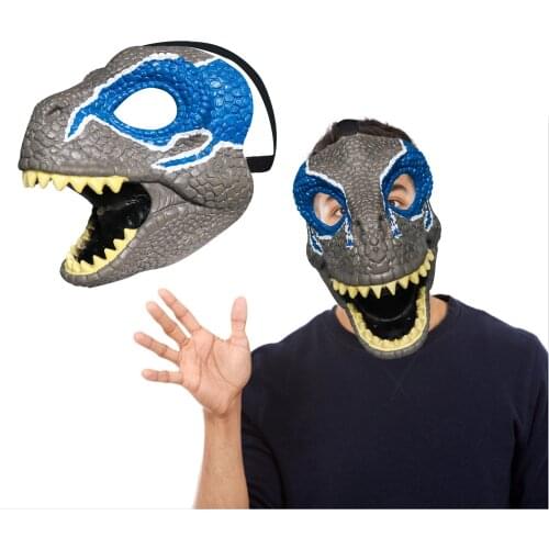 Halloween Dragon Dinosaur Mask Snake Open Mouth Latex Horror Dinosaur Headgear Halloween Cosplay Photo Props Decorations