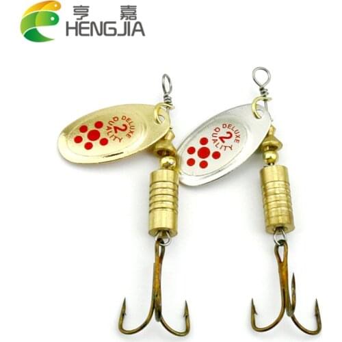 HENGJIA 10pcs 7.3g Hot Spoon Lure Metal Spinner Fishing Lures 2 colors Pesca Artificial spinners spoon bait