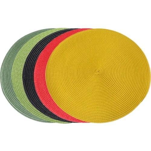 Round Cotton Rope Woven Nordic Style Non-slip Kitchen Placemat Coaster Insulation Pad Dish Coffee Cup Table Mat Home Decor 51011