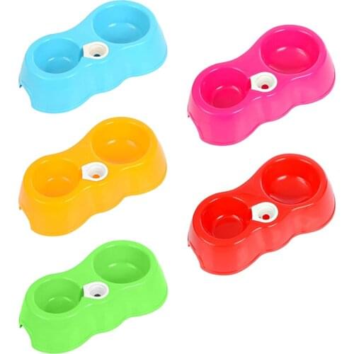 Legendog Pet Dog Food Feeder Plastic Double Pet Bowls Dish Water Feeder For Dogs Puppy Cats Water Dispenser Feeding Dishes